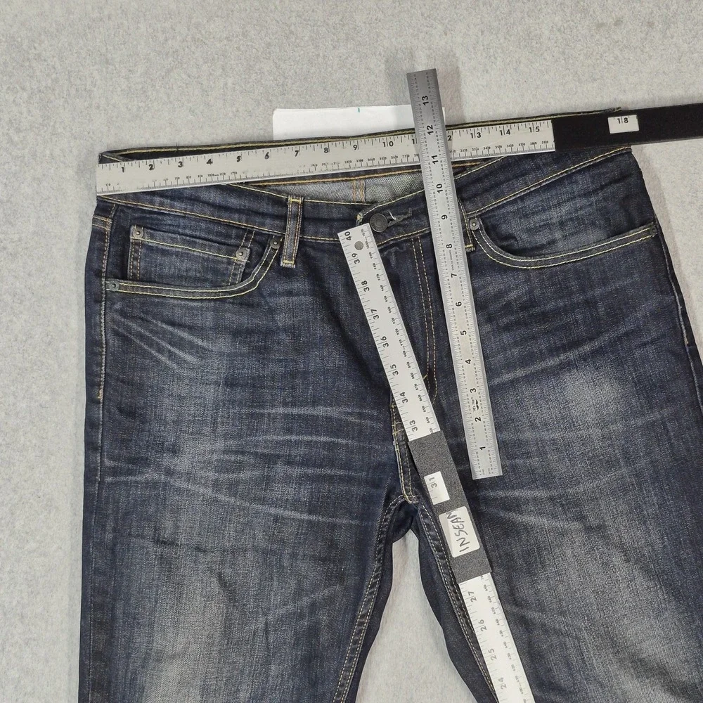 Levi's 511 Men Jeans 34X32 Dark Blue Denim Slim Fit 31